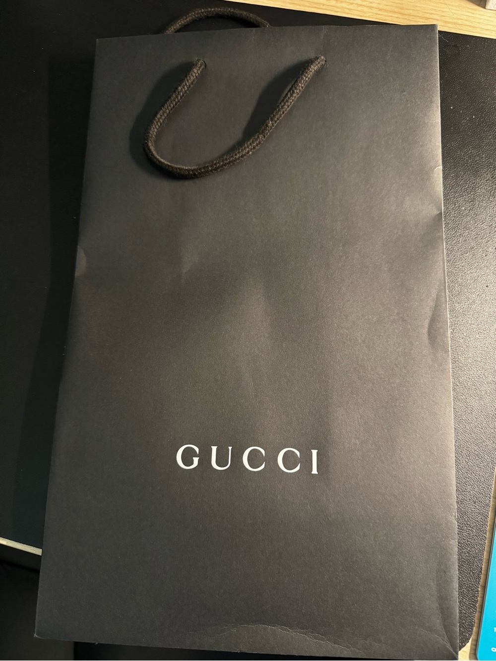 Gucci Black Pebbled Leather Mini Crossbody with Silver Chain and Tassel - Picture 11 of 11
